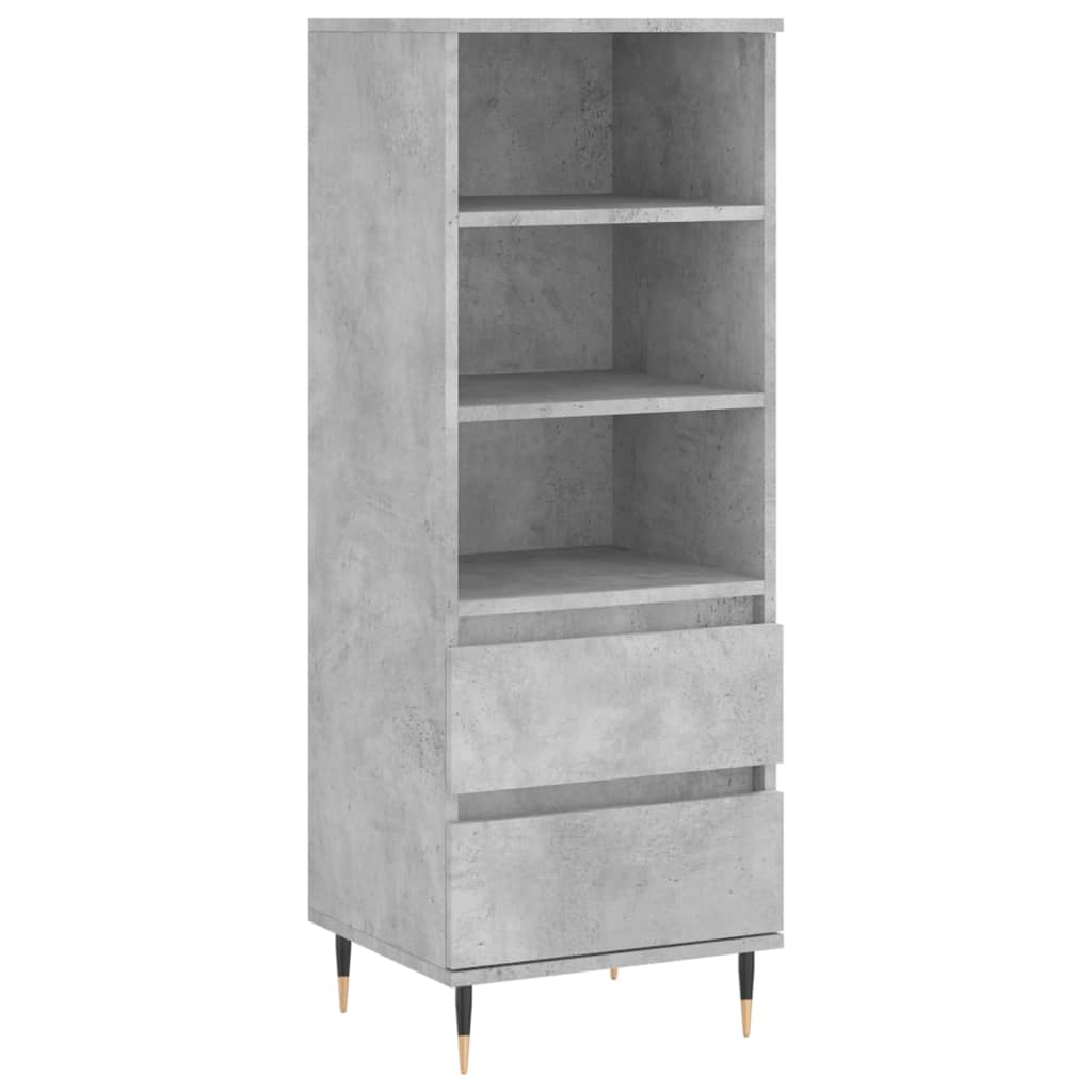 Buffet haut Gris béton 40x36x110 cm Bois d'ingénierie - XIOS