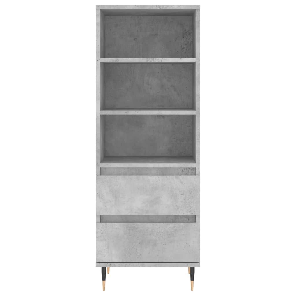 Buffet haut Gris béton 40x36x110 cm Bois d'ingénierie - XIOS
