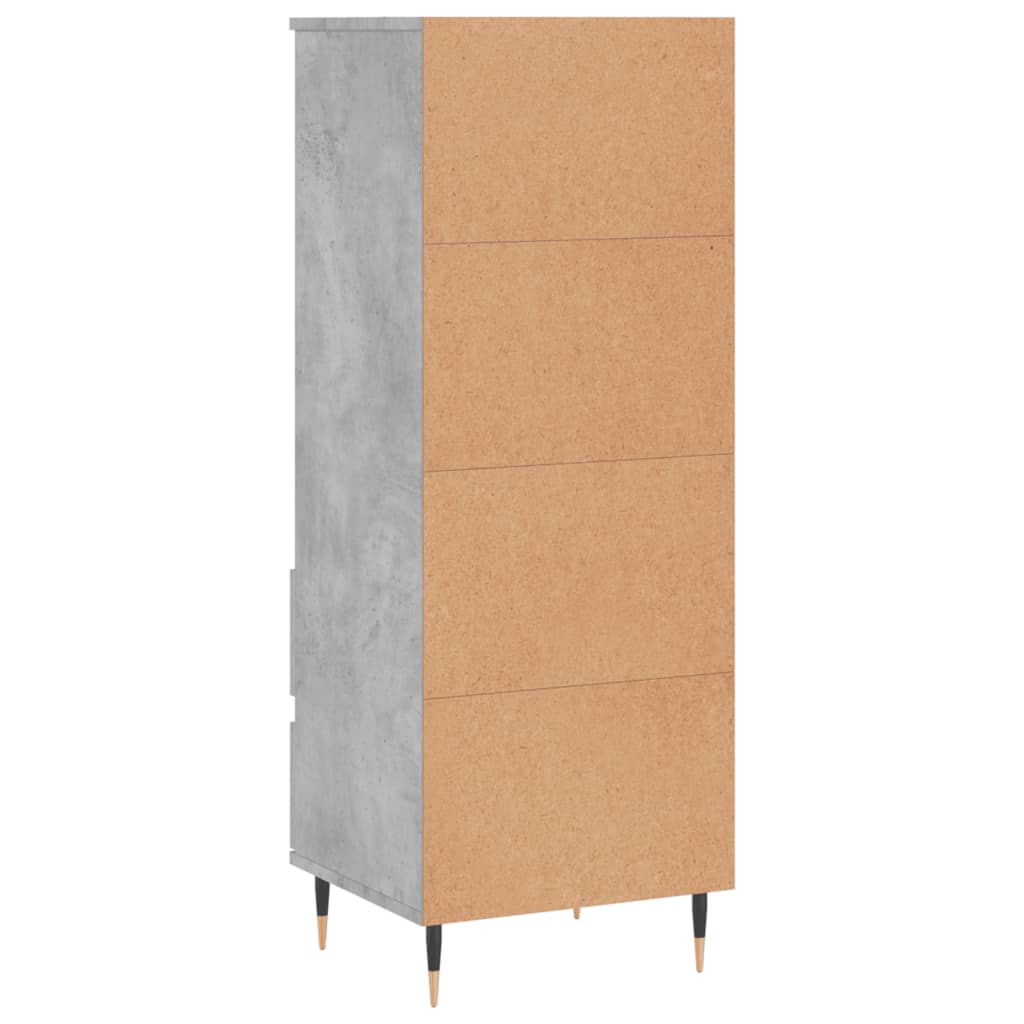 Buffet haut Gris béton 40x36x110 cm Bois d'ingénierie - XIOS