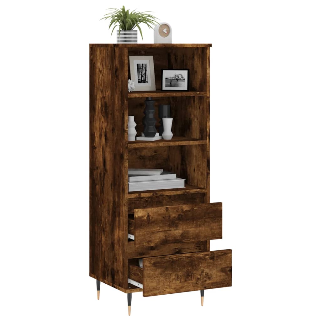 Buffet haut Chêne fumé 40x36x110 cm Bois d'ingénierie - XIOS