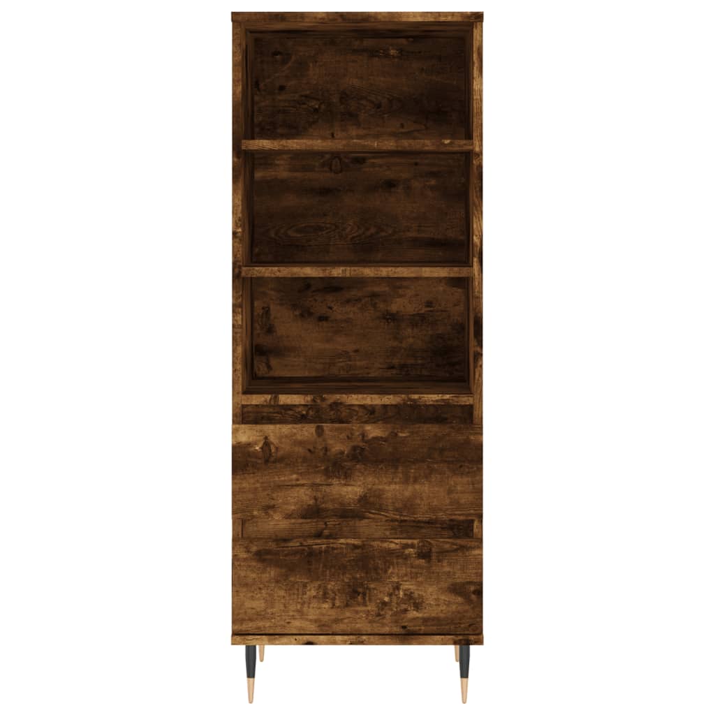Buffet haut Chêne fumé 40x36x110 cm Bois d'ingénierie - XIOS