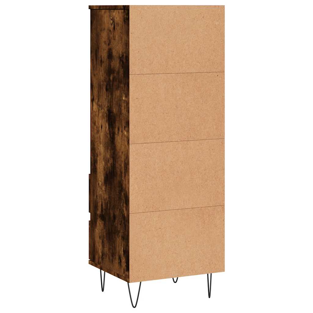 Buffet haut Chêne fumé 40x36x110 cm Bois d'ingénierie - XIOS