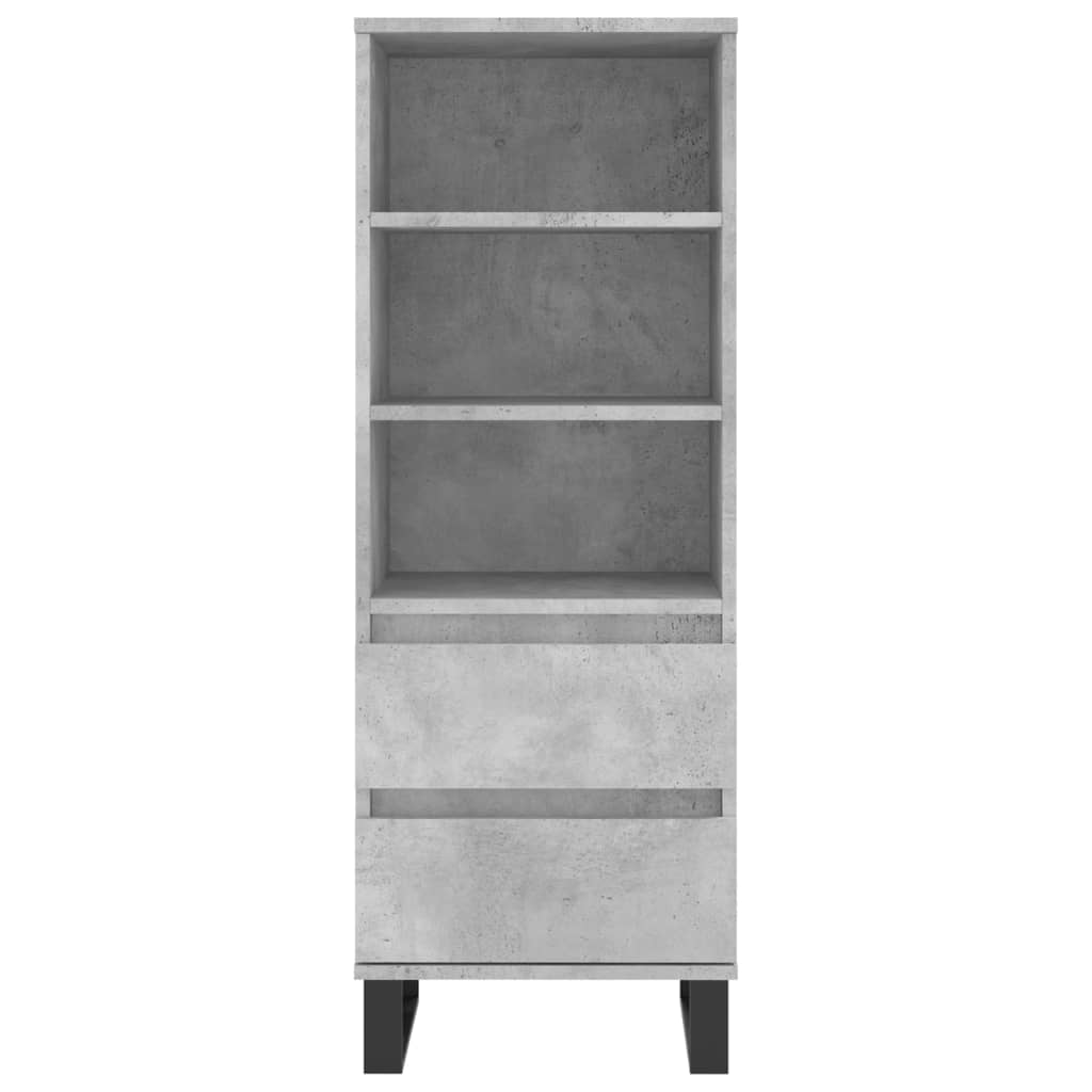 Buffet haut Gris béton 40x36x110 cm Bois d'ingénierie - XIOS
