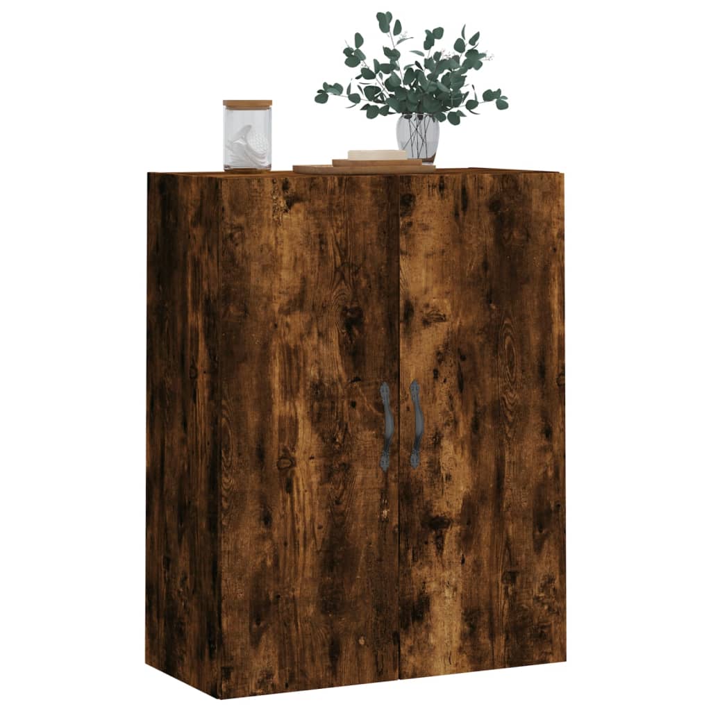 Armoire murale chêne fumé 69,5x34x90 cm bois d'ingénierie - XIOS