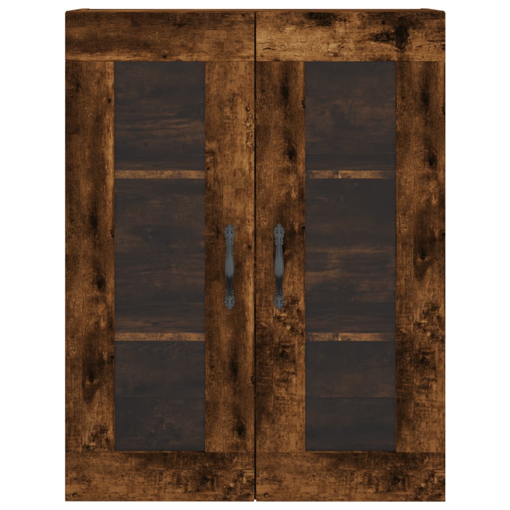 Armoire murale chêne fumé 69,5x34x90 cm bois d'ingénierie
