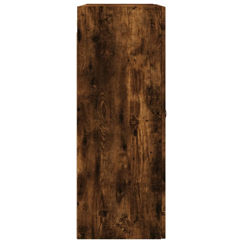 Armoire murale chêne fumé 69,5x34x90 cm bois d'ingénierie