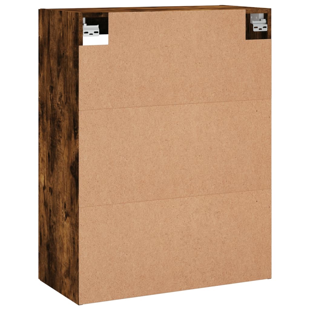 Armoire murale chêne fumé 69,5x34x90 cm bois d'ingénierie