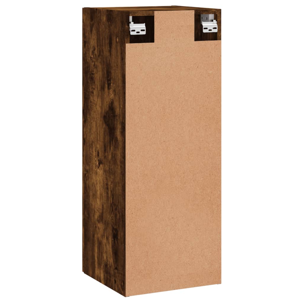 Armoire murale chêne fumé 34,5x34x90 cm bois d'ingénierie - XIOS