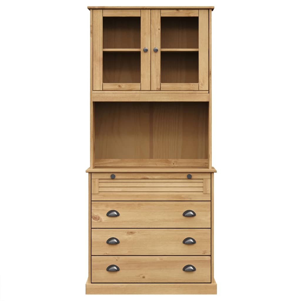 Buffet haut VIGO 80x40x176 cm bois massif de pin - XIOS
