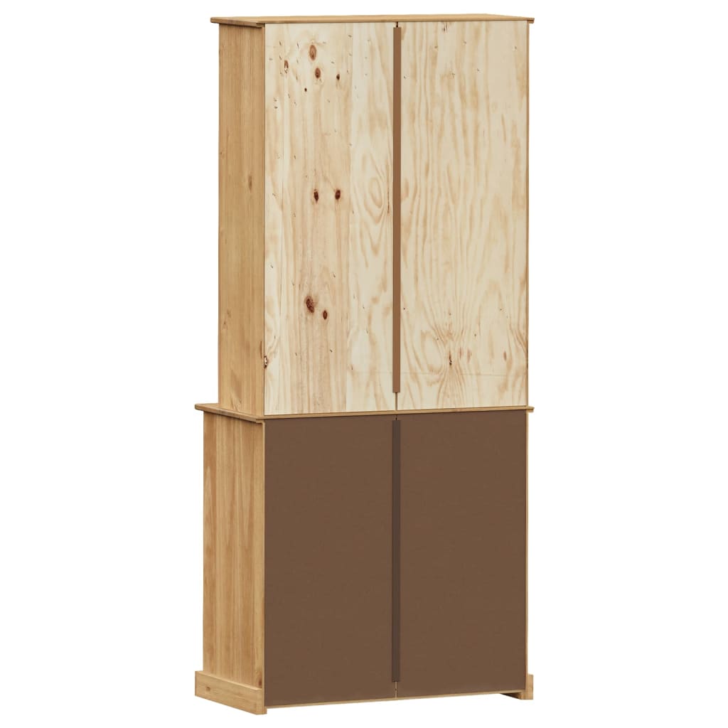 Buffet haut VIGO 80x40x176 cm bois massif de pin - XIOS