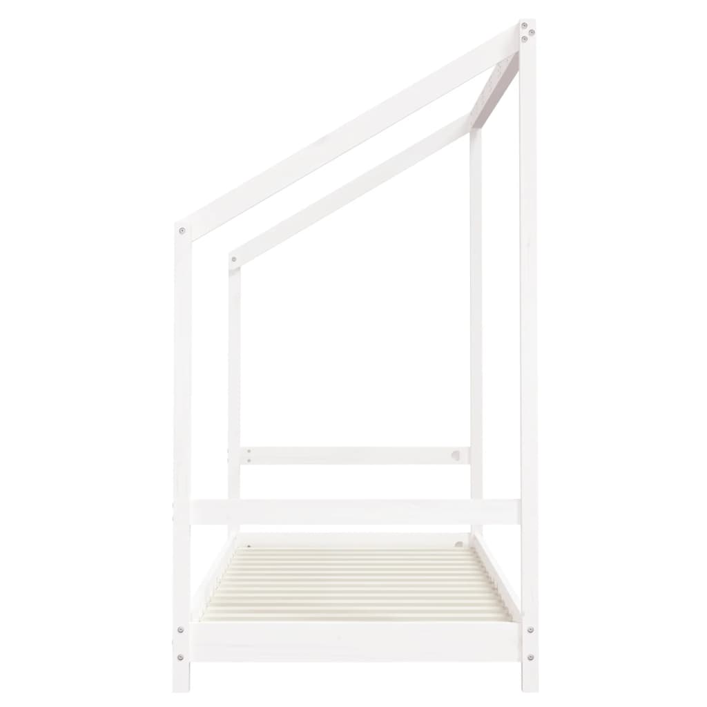 Cadre de lit pour enfants blanc 80x200 cm bois de pin massif - XIOS