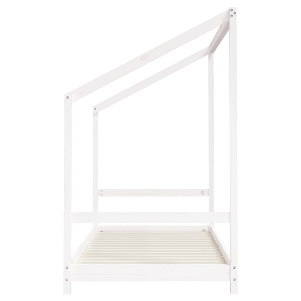 Cadre de lit pour enfants blanc 90x200 cm bois de pin massif - XIOS