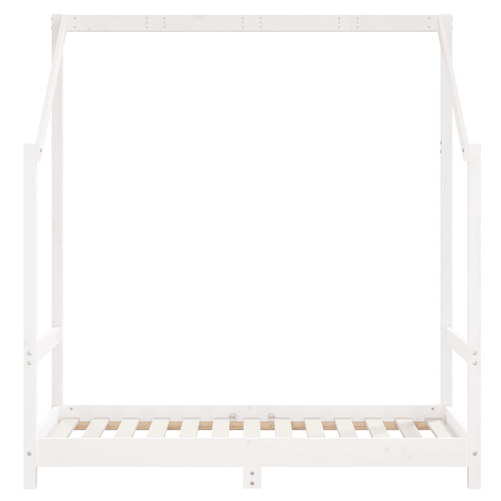 Cadre de lit pour enfant blanc 70x140 cm bois de pin massif - XIOS