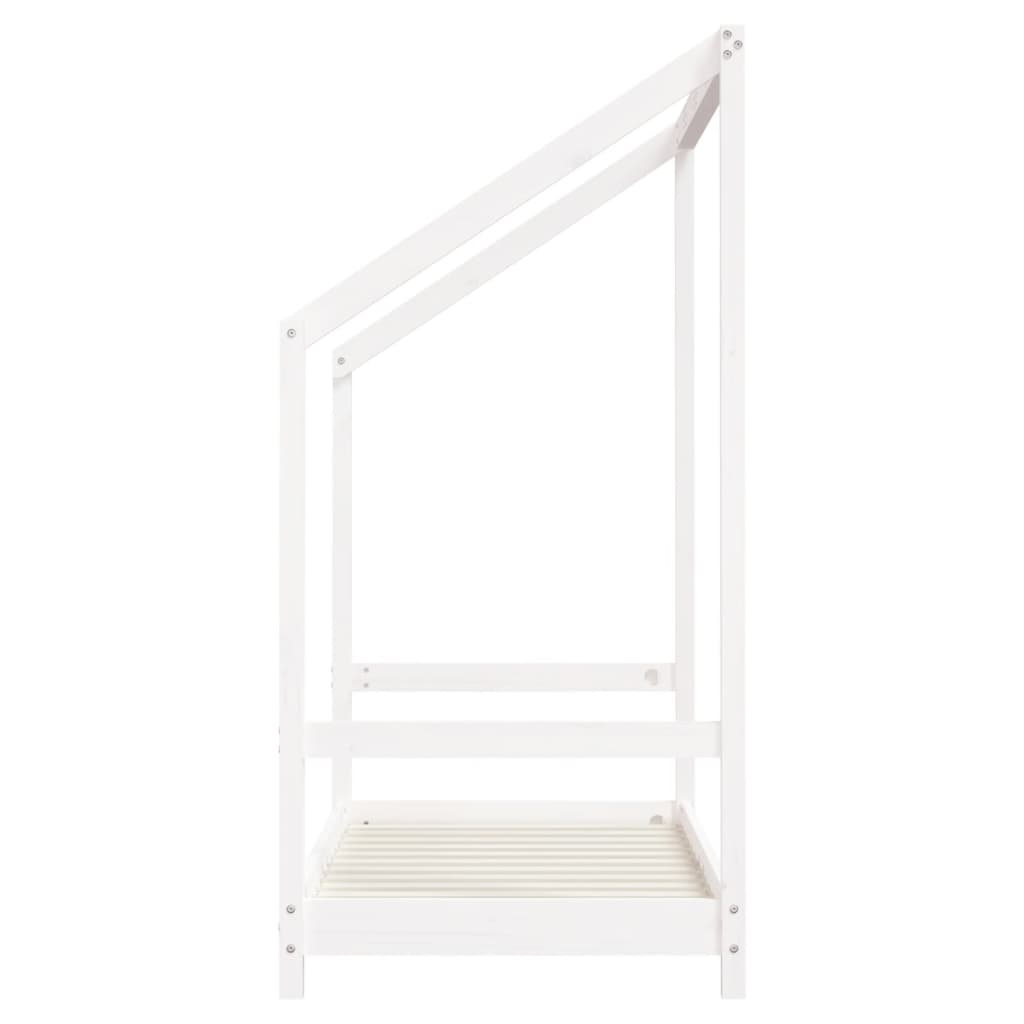 Cadre de lit pour enfant blanc 70x140 cm bois de pin massif - XIOS
