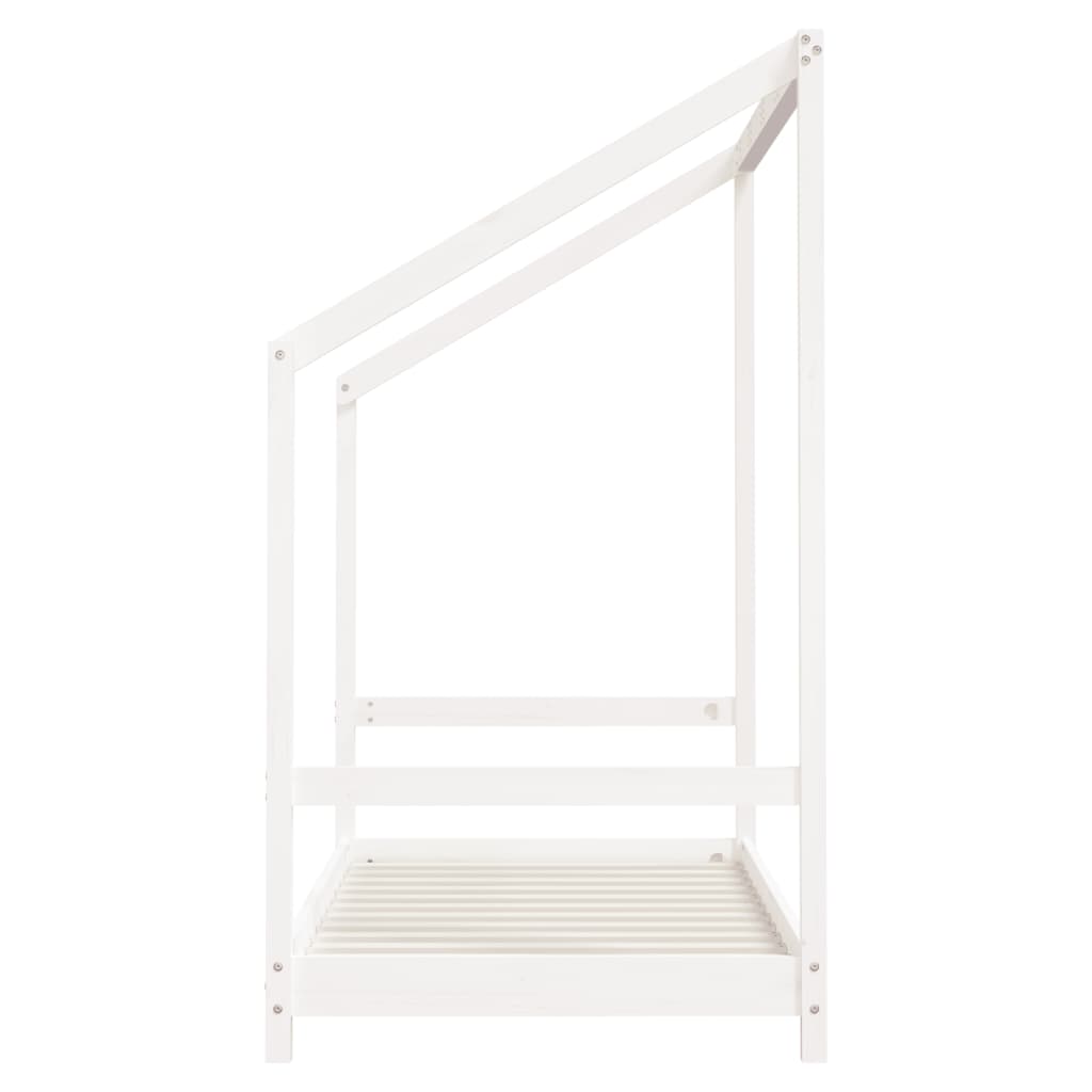 Cadre de lit pour enfant blanc 80x160 cm bois de pin massif - XIOS