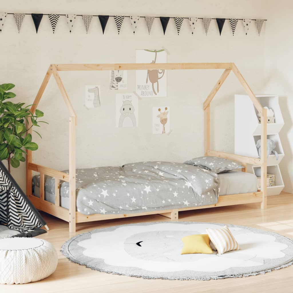 Cadre de lit pour enfant 90x190 cm Bois de pin massif Lits bébés et enfants vidaXL