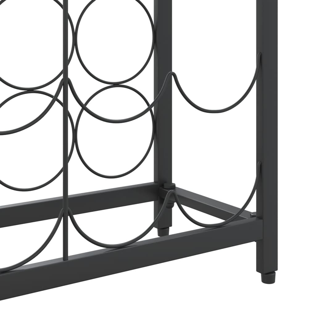 Casier à bouteilles de 95 bouteilles noir 54x18x200cm fer forgé - XIOS