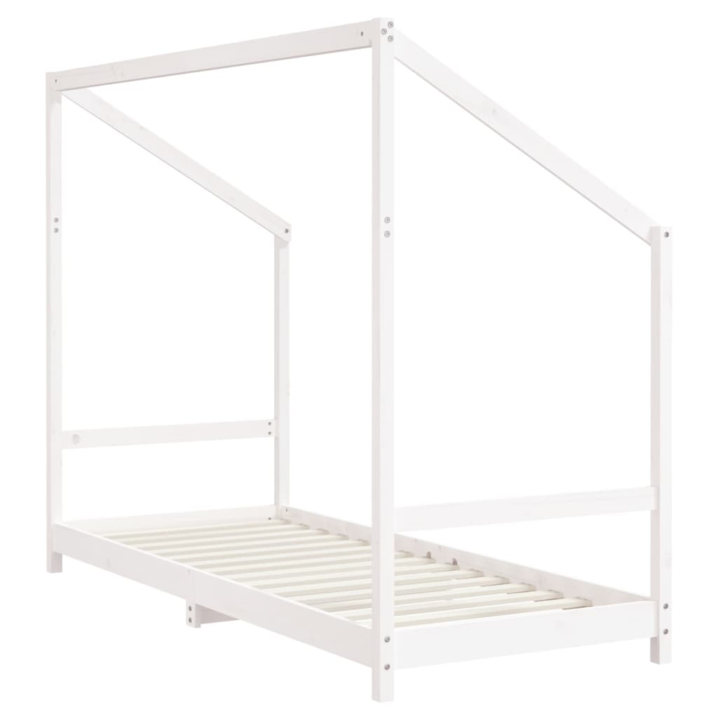 Cadre de lit d'enfant blanc 2x(80x200) cm bois de pin massif Lits bébés et enfants vidaXL   