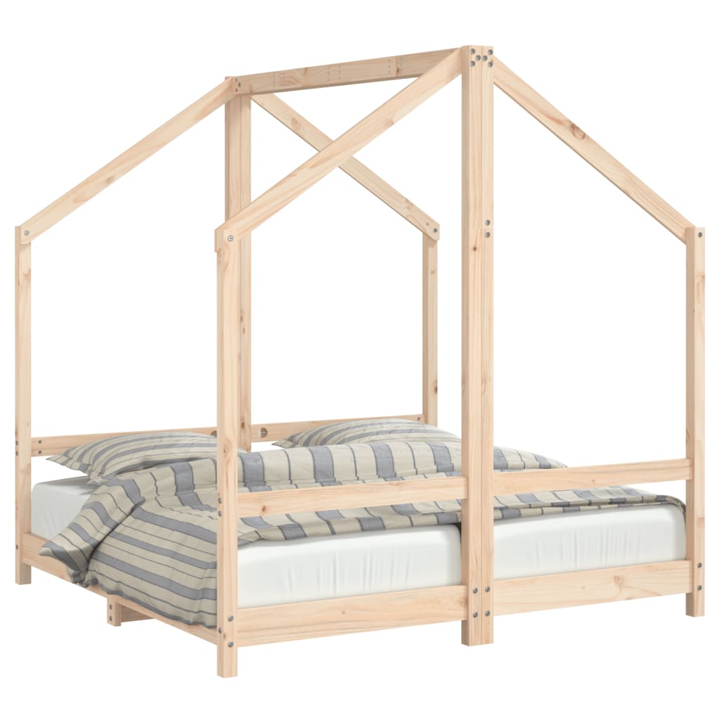 Cadre de lit pour enfant 2x(70x140) cm bois de pin massif Lits bébés et enfants vidaXL   