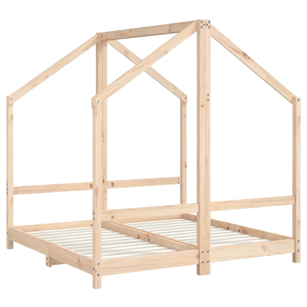 Cadre de lit pour enfant 2x(70x140) cm bois de pin massif Lits bébés et enfants vidaXL   
