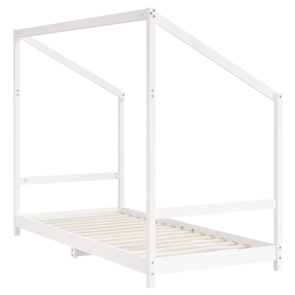 Cadre de lit d'enfant blanc 2x(90x190) cm bois de pin massif Lits bébés et enfants vidaXL   