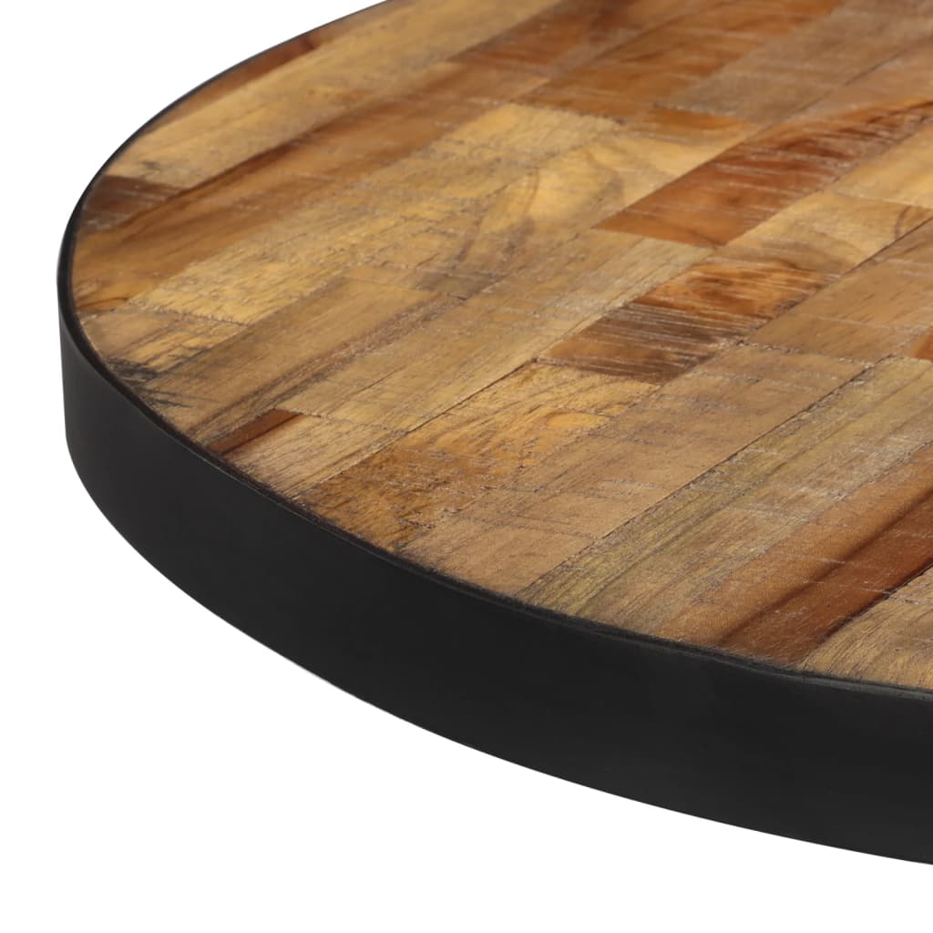 Table basse ronde Ø55x40 cm teck de récupération massif - XIOS