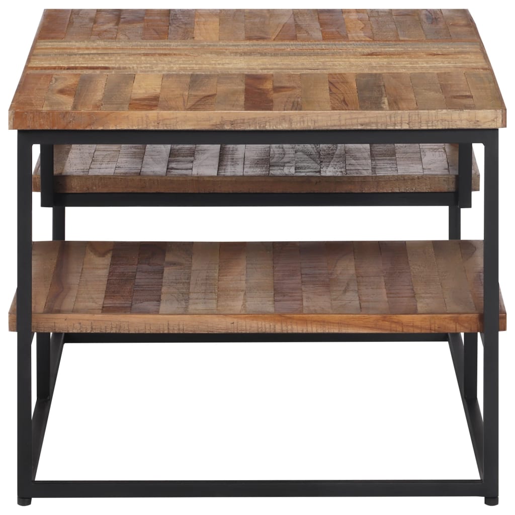 Table basse 90x50x39 cm teck de récupération massif - XIOS