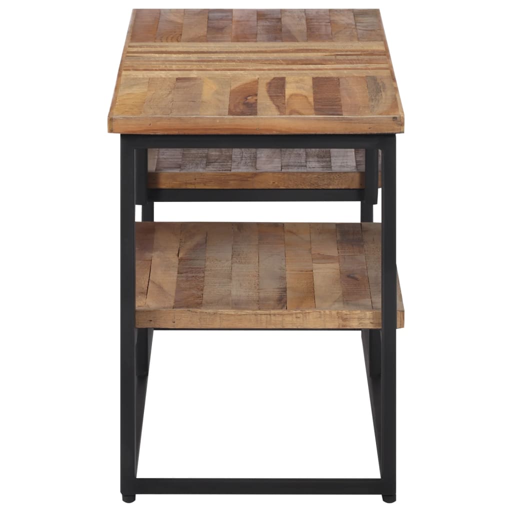 Meuble TV 110x30x39 cm teck massif récupéré Meubles TV vidaXL