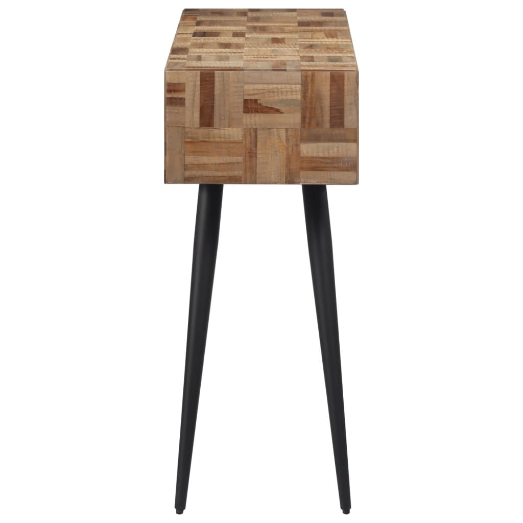 Table console 110x34x80 cm teck de récupération massif - XIOS