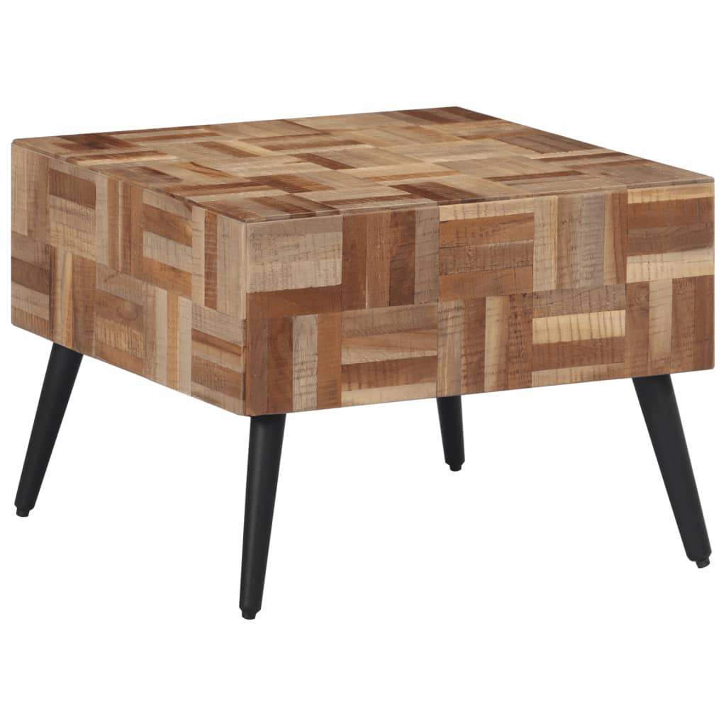 Table basse gris 55x55x40 cm teck de récupération massif - XIOS