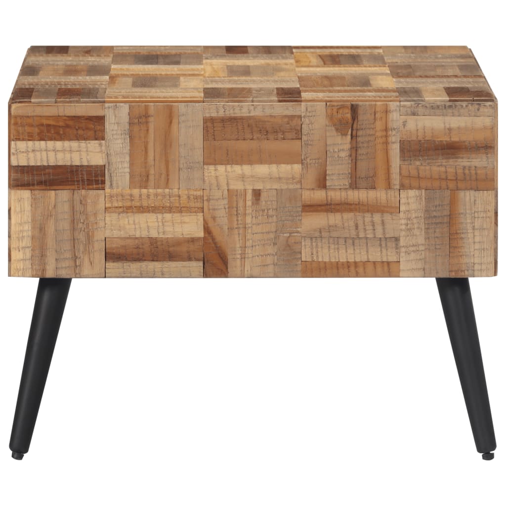 Table basse gris 55x55x40 cm teck de récupération massif - XIOS