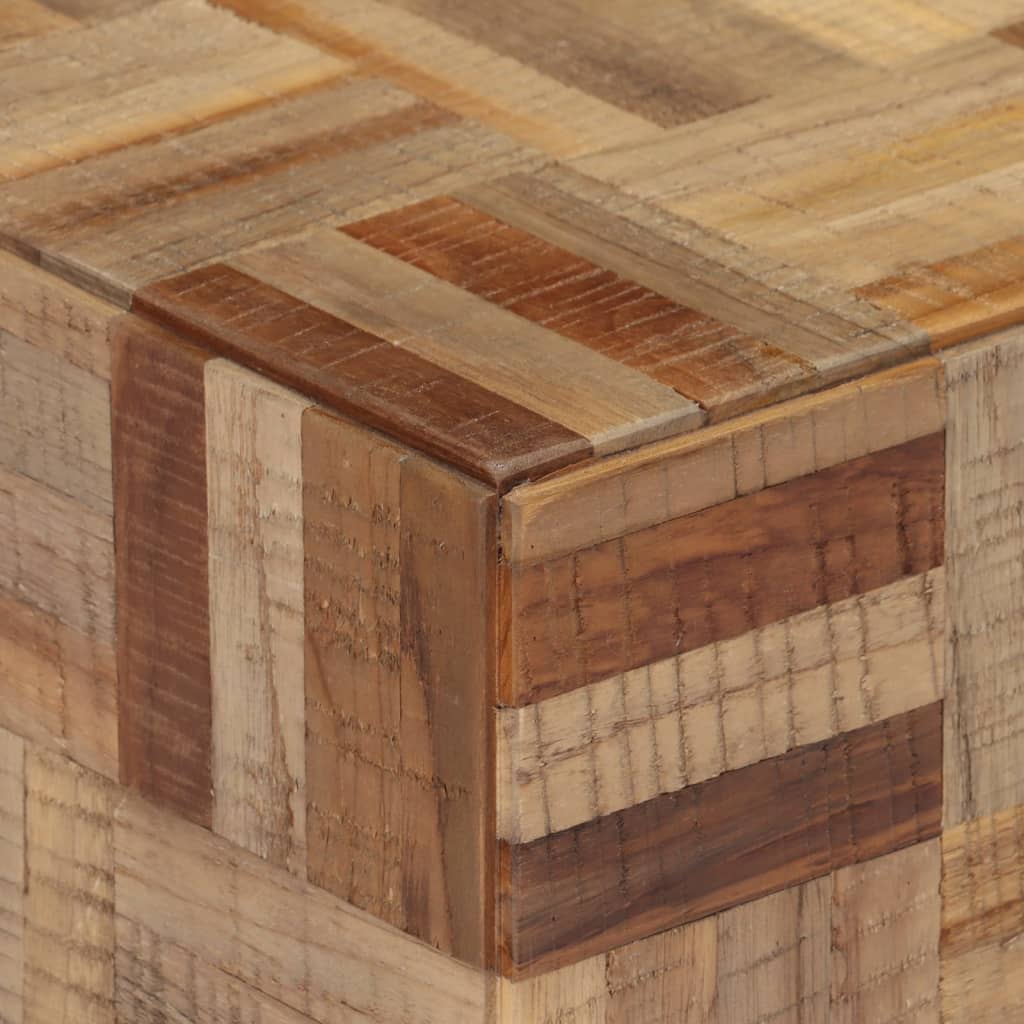 Table basse gris 55x55x40 cm teck de récupération massif - XIOS