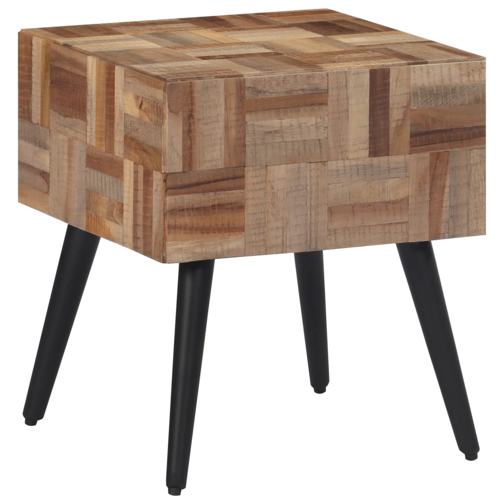 Table d'appoint 40x40x45 cm teck de récupération massif - XIOS