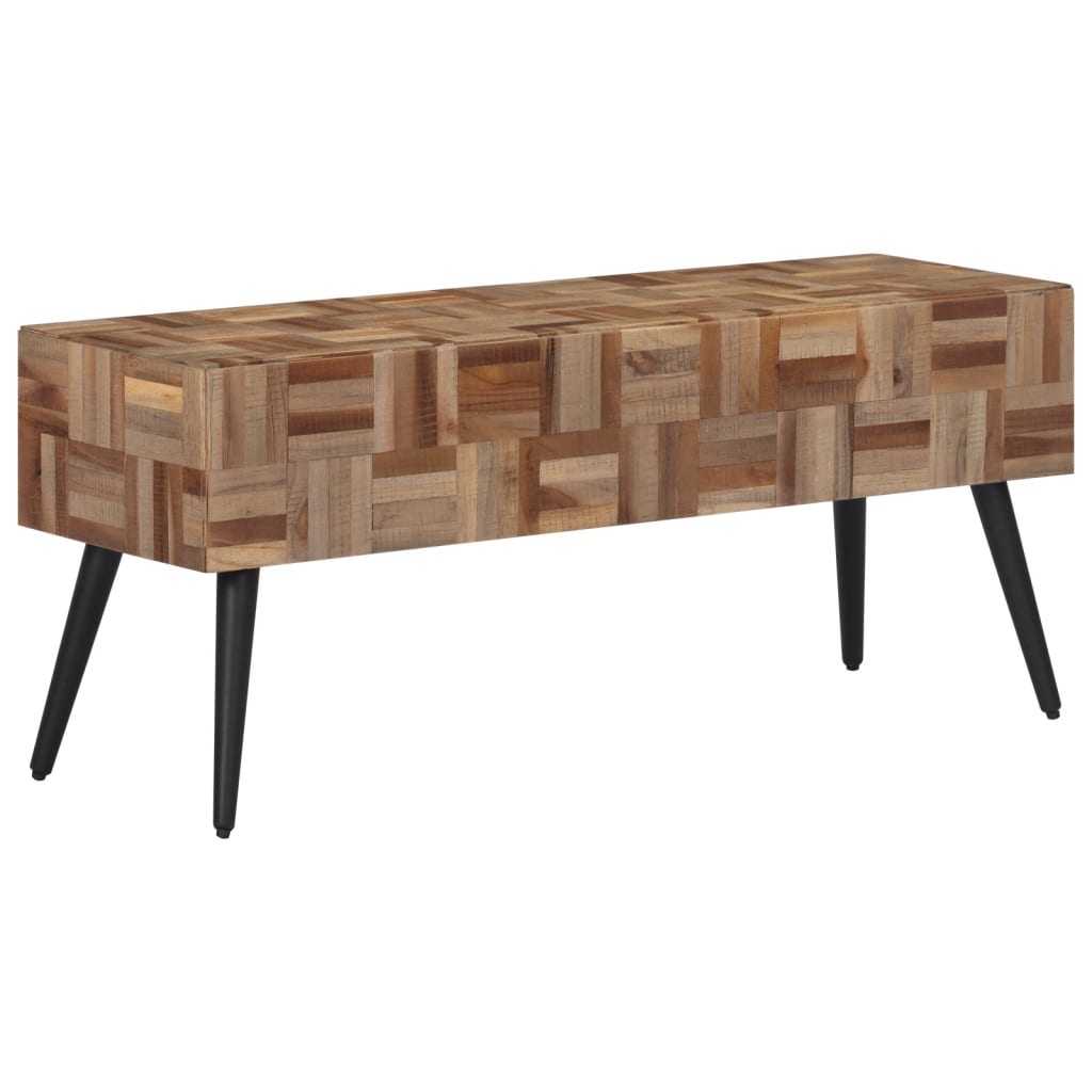 Banc 110x35x45 cm teck massif récupéré - XIOS