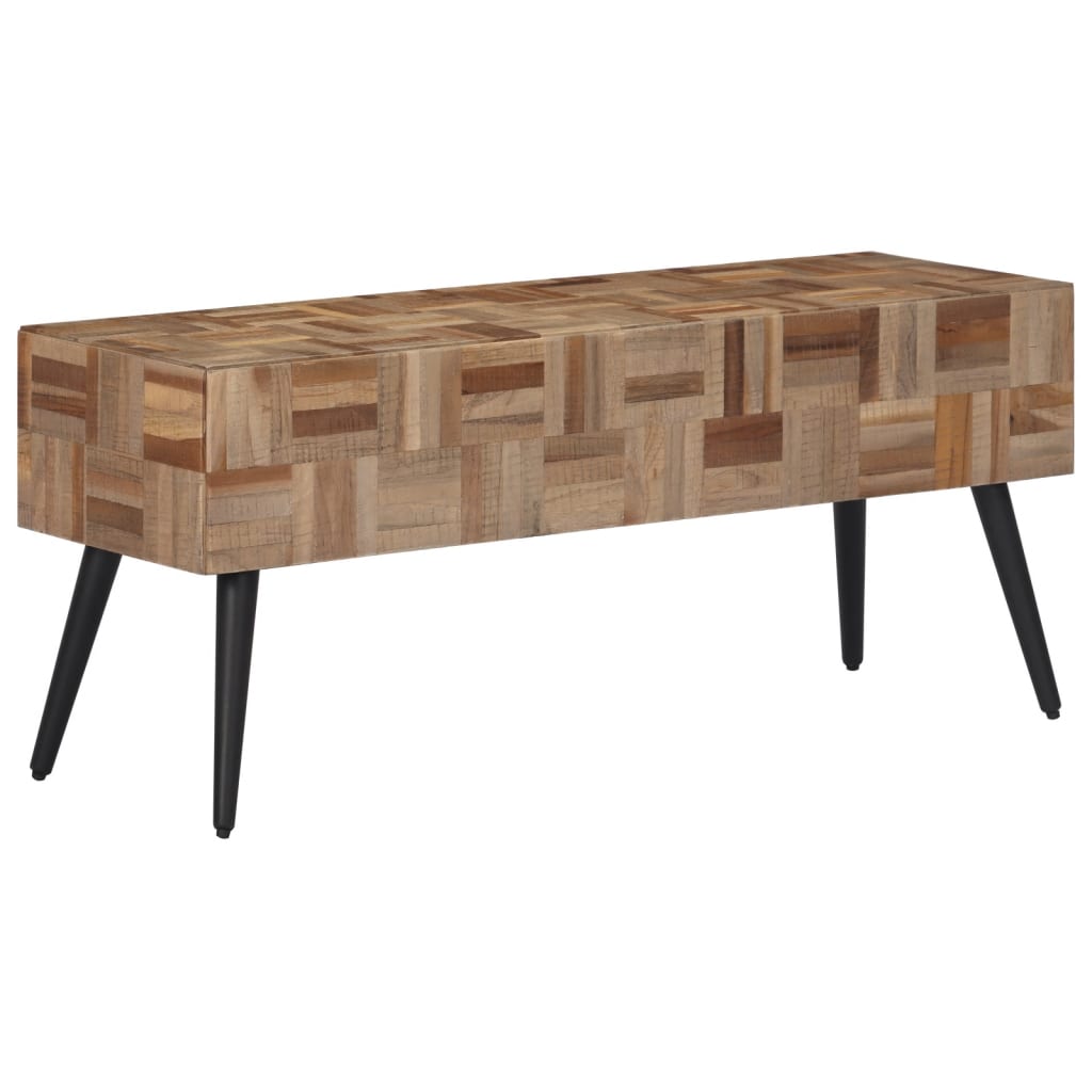 Banc 110x35x45 cm teck massif récupéré - XIOS