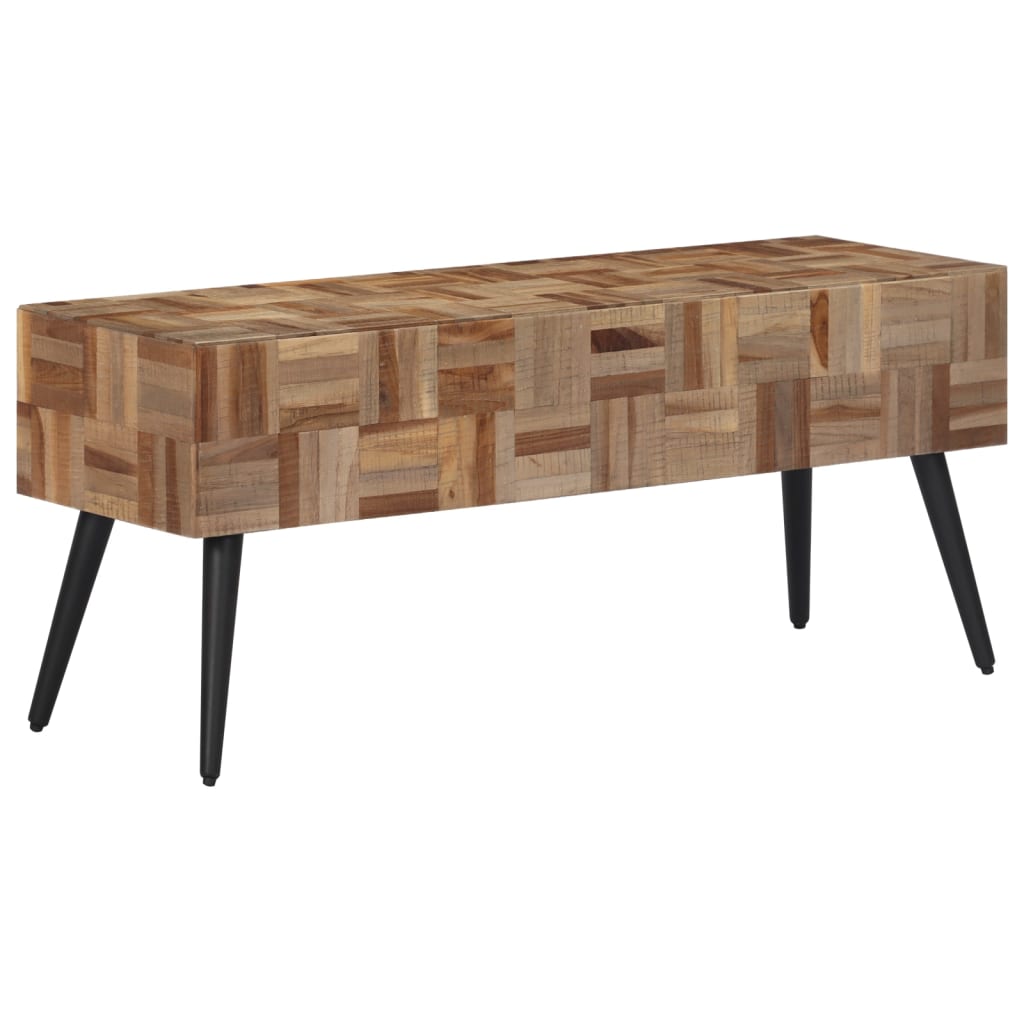 Banc 110x35x45 cm teck massif récupéré - XIOS