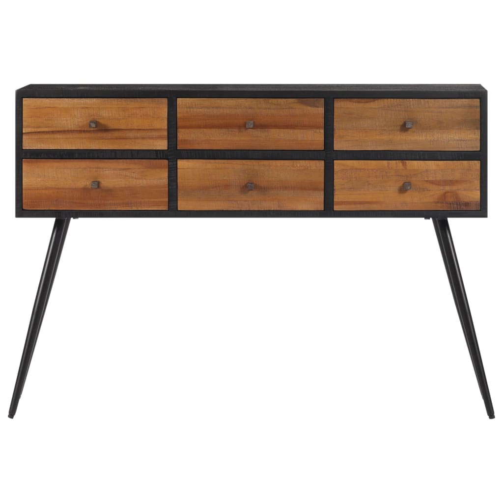 Table console avec tiroirs 116x30x76 cm teck massif récupéré - XIOS
