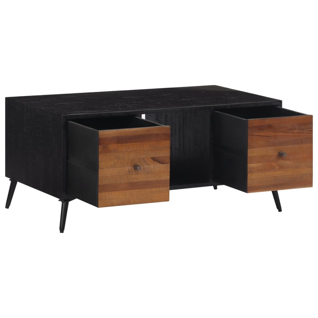 Table basse 90x50x41 cm teck de récupération massif - XIOS