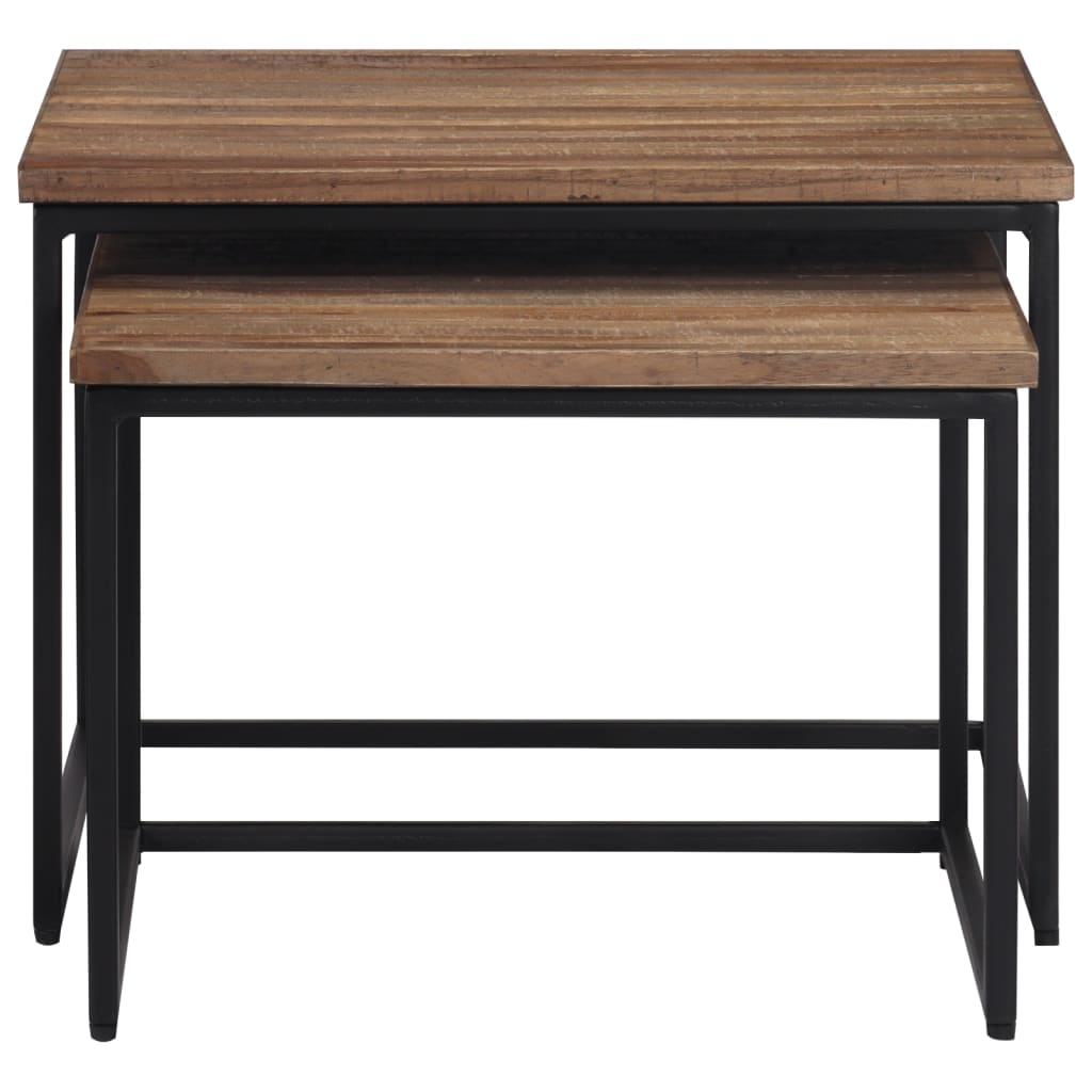 Tables basses gigognes 2 pcs bois massif de teck - XIOS