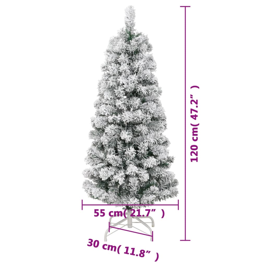 Sapin de Noël artificiel à charnières avec neige floquée 120 cm - XIOS