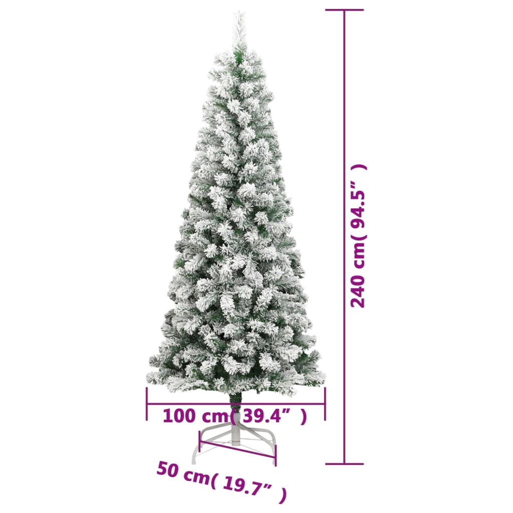 Sapin de Noël artificiel à charnières avec neige floquée 240 cm - XIOS