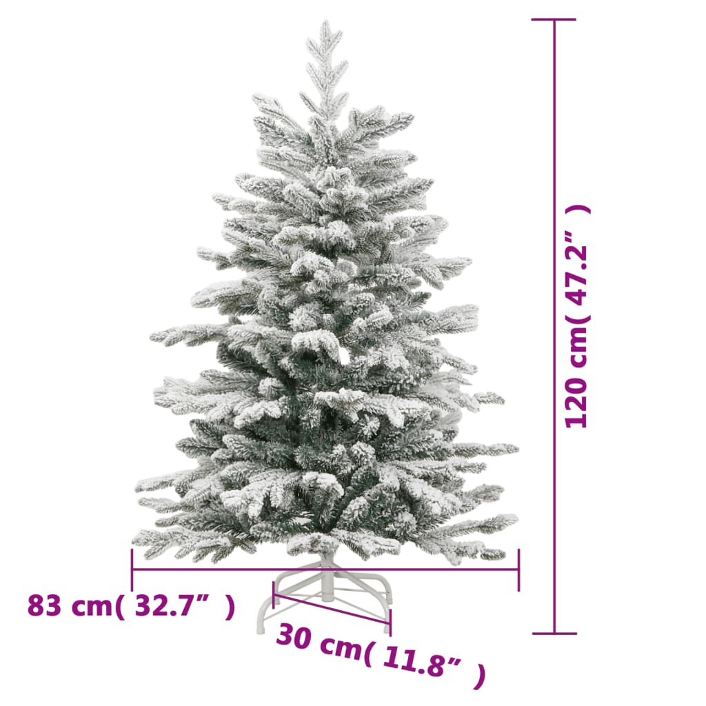 Sapin de Noël artificiel à charnières avec neige floquée 120 cm - XIOS