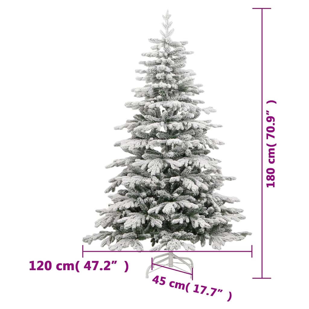 Sapin de Noël artificiel à charnières avec neige floquée 180 cm - XIOS