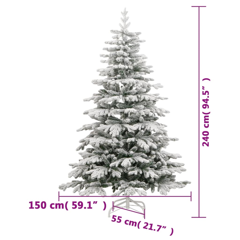 Sapin de Noël artificiel à charnières avec neige floquée 240 cm - XIOS