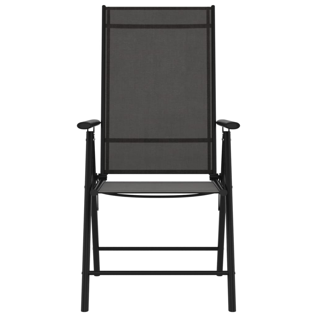 Ensemble à manger de jardin 7 pcs noir aluminium