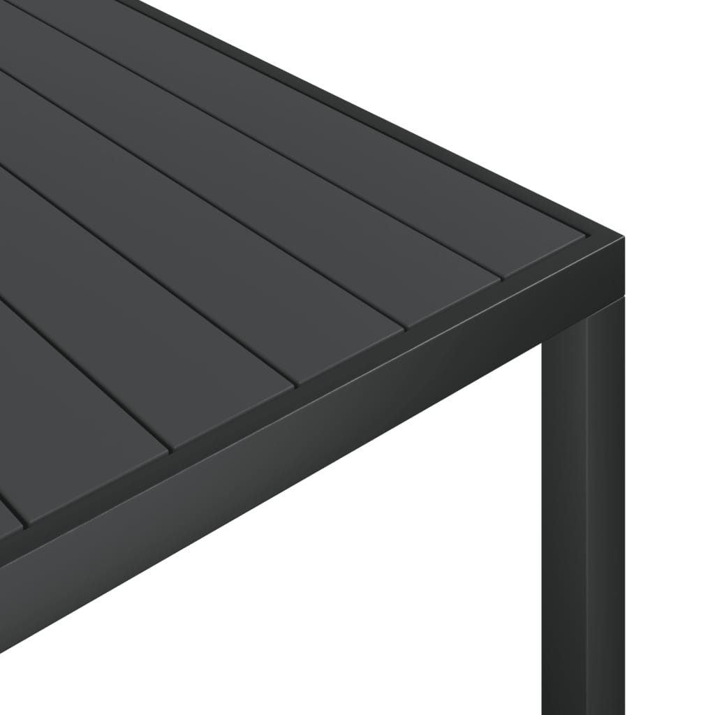 Ensemble à manger de jardin 7 pcs noir aluminium