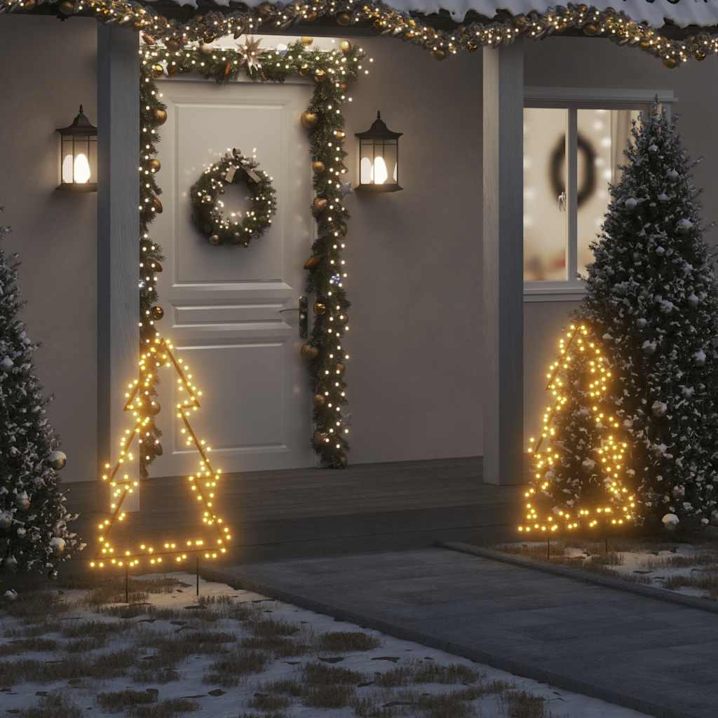 Décoration lumineuse arbre de Noël avec piquets 115 LED 90 cm - XIOS