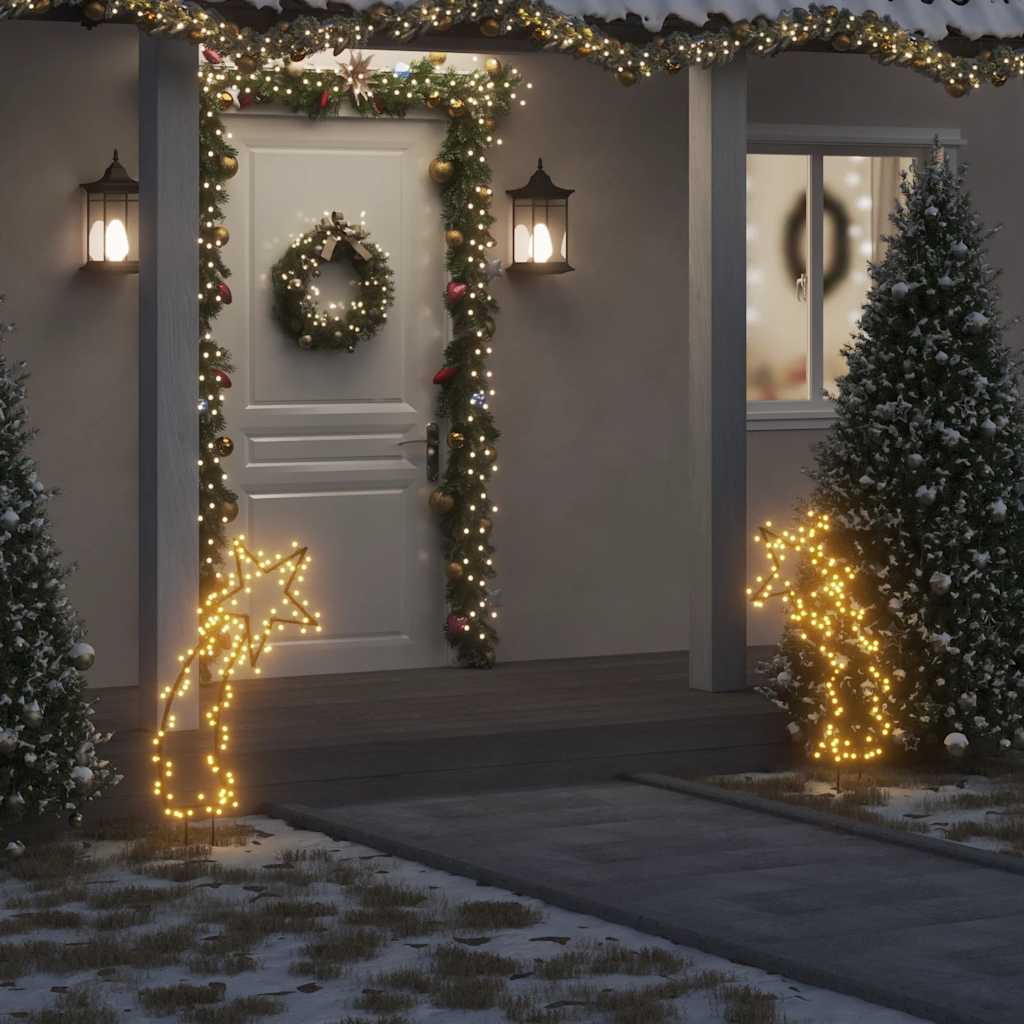 Décoration lumineuse météore de Noël avec piquets 115 LED 89 cm - XIOS