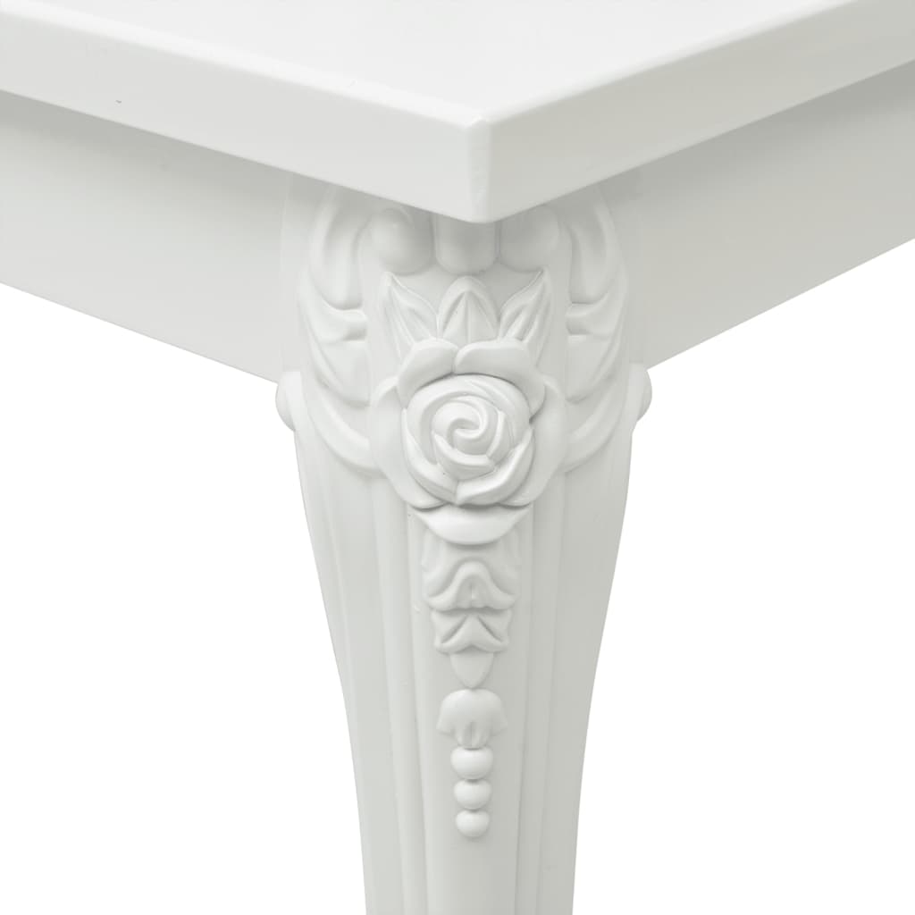 Table basse blanc brillant 100x50x42 cm bois d'ingénierie - XIOS