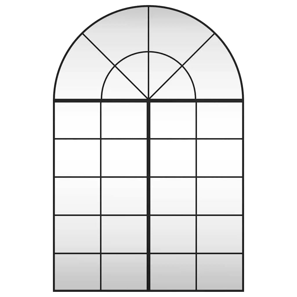 Miroir mural noir 100x150 cm arche fer - XIOS